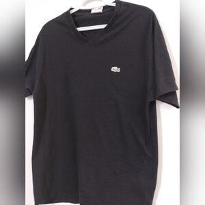 Lacoste Black V-Neck T-Shirt